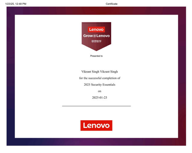 Lenovo Security Essentials