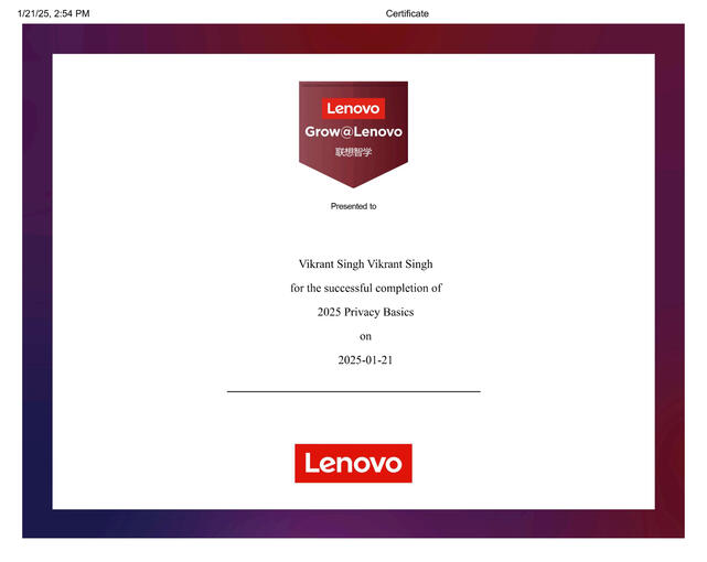 Lenovo Privacy Basics